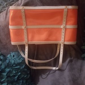 Maxx New York Orange and Cream Purse